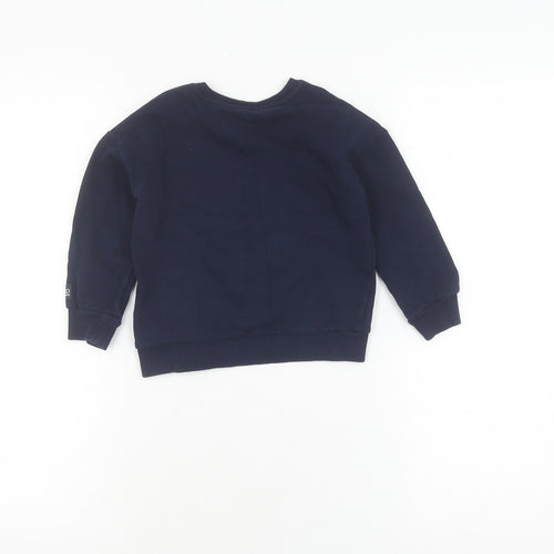 George Girls Blue Sequin Mickey Mouse Sweatshirt, 3-4 Years