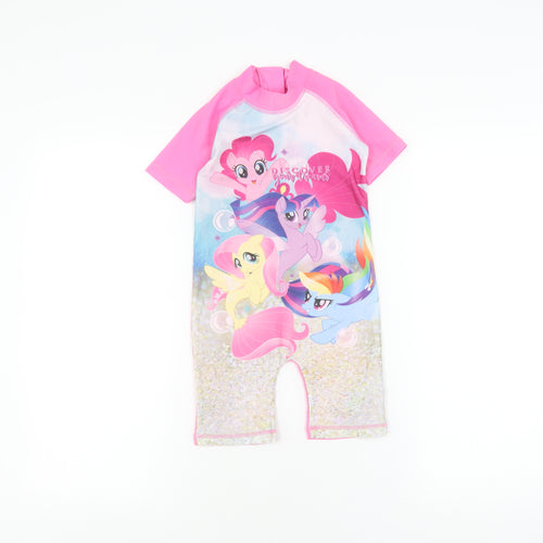 My Little Pony Girls Pink UV-Sun Suit 3-4 Years Cartoon