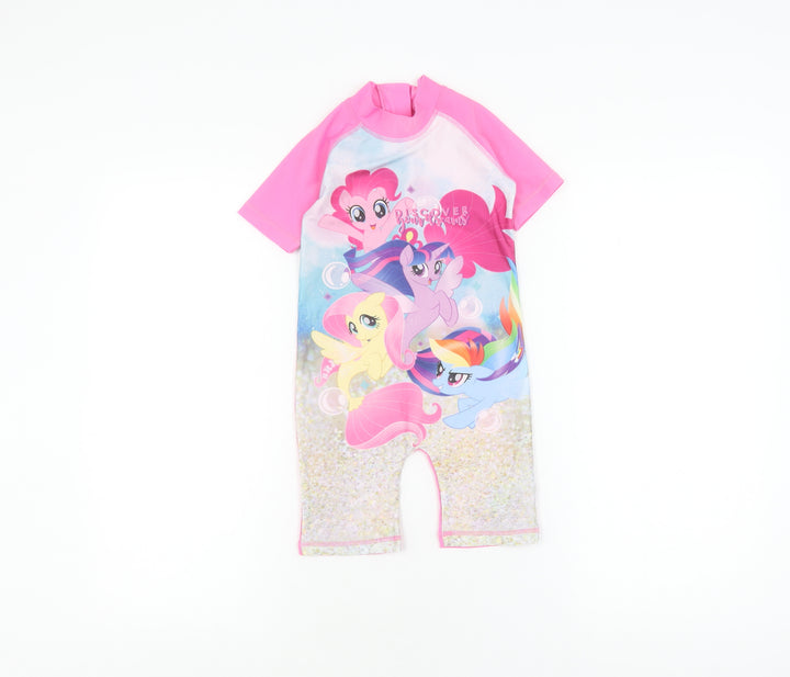 My Little Pony Girls Pink UV-Sun Suit 3-4 Years Cartoon