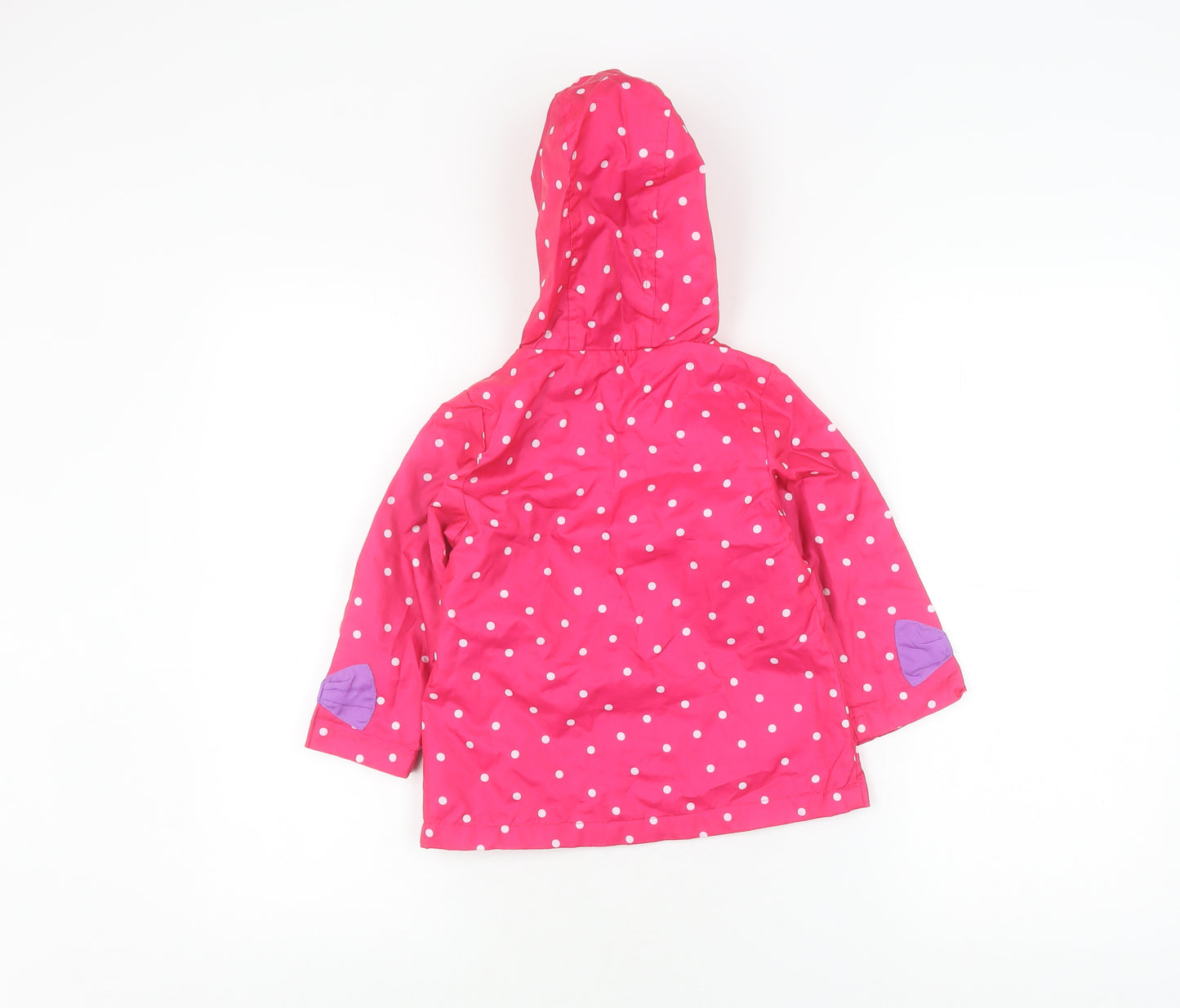 Peppa Pig Girls Pink Polka Dot Rain Coat 2-3 Years
