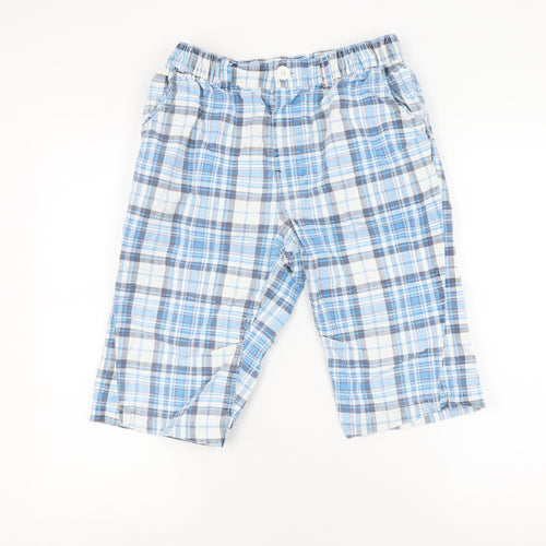 Next Boys Blue Plaid Chino Shorts - 15Y, Summer Essential