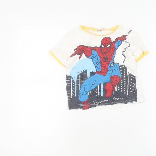 Marvel Spider-Man Boys White T-Shirt, 3 Years, Short Sleeve
