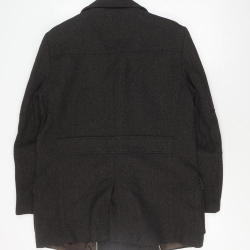Rocha John Rocha Men's Black Wool Pea Coat L