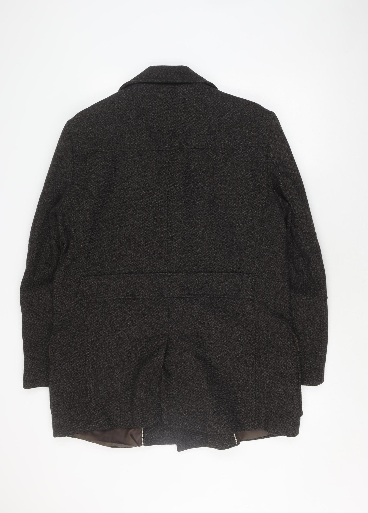 Rocha John Rocha Men's Black Wool Pea Coat L