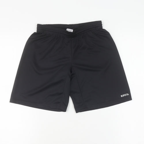 Kipsta Boys Black Athletic Shorts Size 10-11 Years