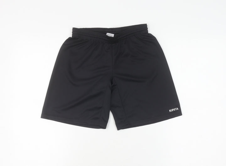 Kipsta Boys Black Athletic Shorts Size 10-11 Years
