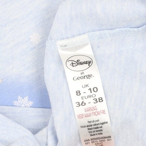 Disney at George Blue Girls T-Shirt 8-10 Winnie the Pooh Glitter