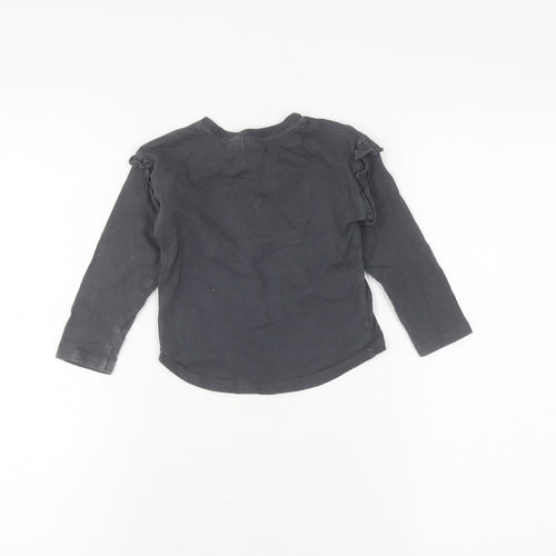 Disney at Primark Girls Black Minnie Mouse Long Sleeve T-Shirt 2-3 Years