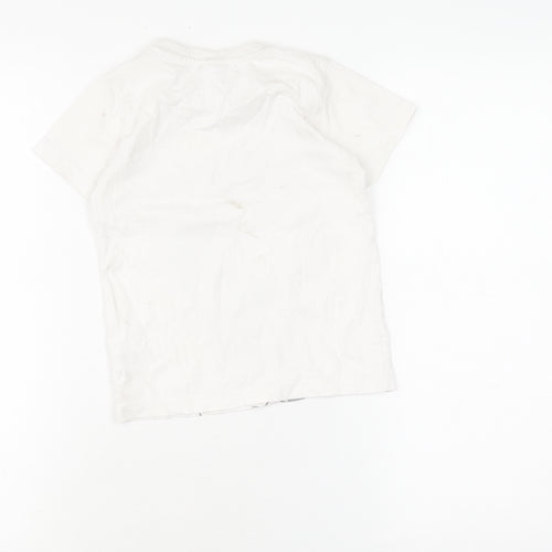 Disney Girls White Mickey Mouse Graphic T-Shirt 5-6 Years