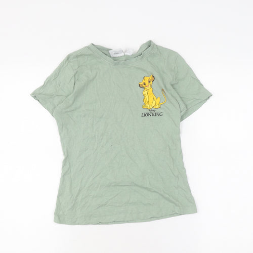 Disney Girls Green Lion King T-Shirt XS Short Sleeve