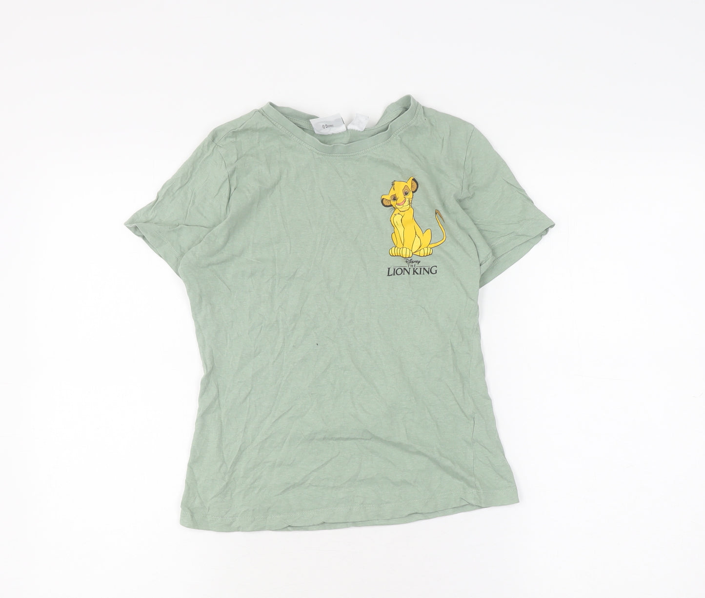 Disney Girls Green Lion King T-Shirt XS Short Sleeve