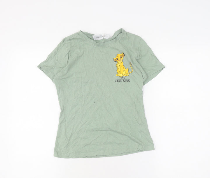 Disney Girls Green Lion King T-Shirt XS Short Sleeve