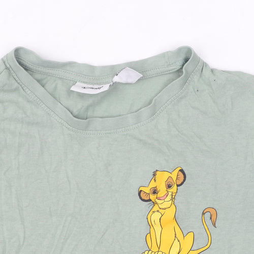 Disney Girls Green Lion King T-Shirt XS Short Sleeve