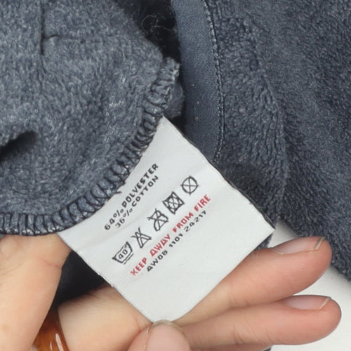 Women's Grey Fleece Jacket, Size 12, Full Zip