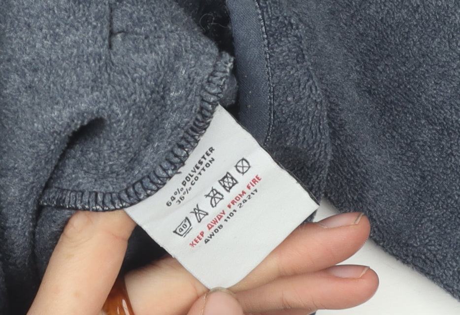 Women's Grey Fleece Jacket, Size 12, Full Zip