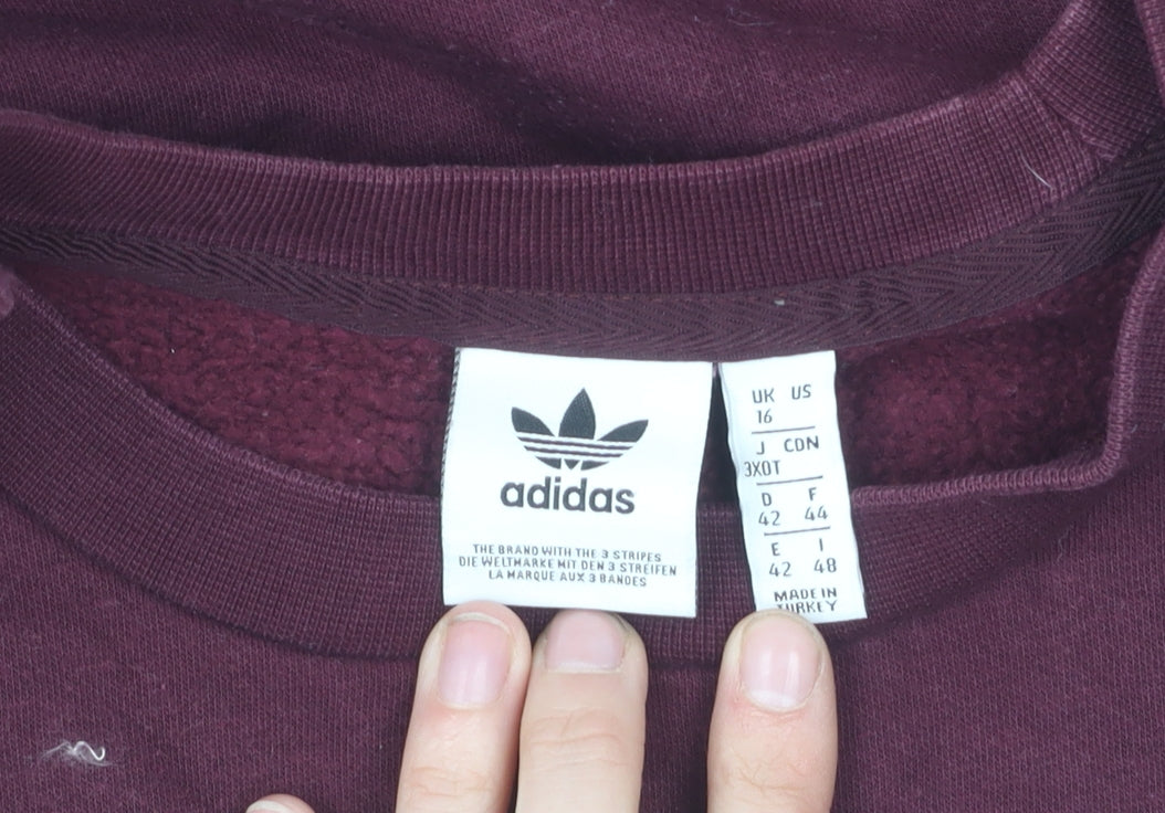 Adidas Unisex Purple Sweatshirt Size 16 Pullover