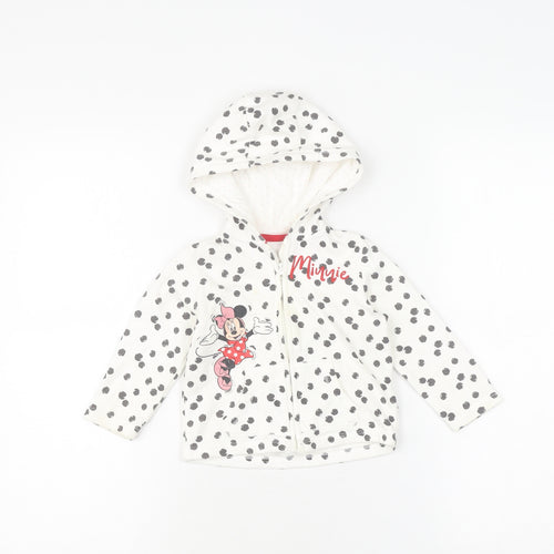 Disney Girls Hooded Jacket Minnie Mouse 9-12 Months Polka Dot