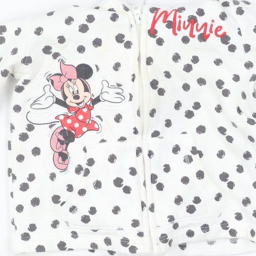 Disney Girls Hooded Jacket Minnie Mouse 9-12 Months Polka Dot