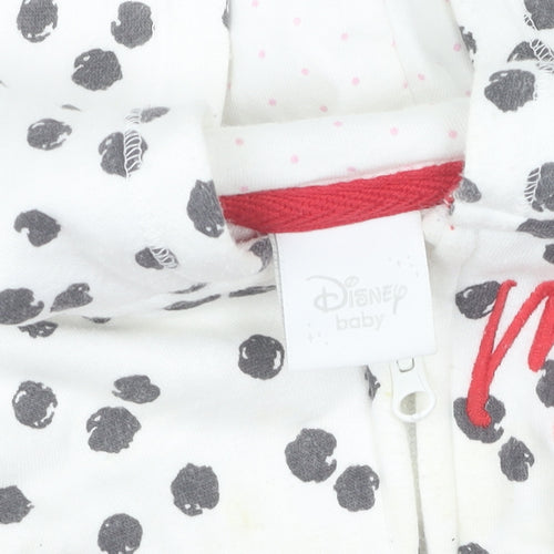 Disney Girls Hooded Jacket Minnie Mouse 9-12 Months Polka Dot