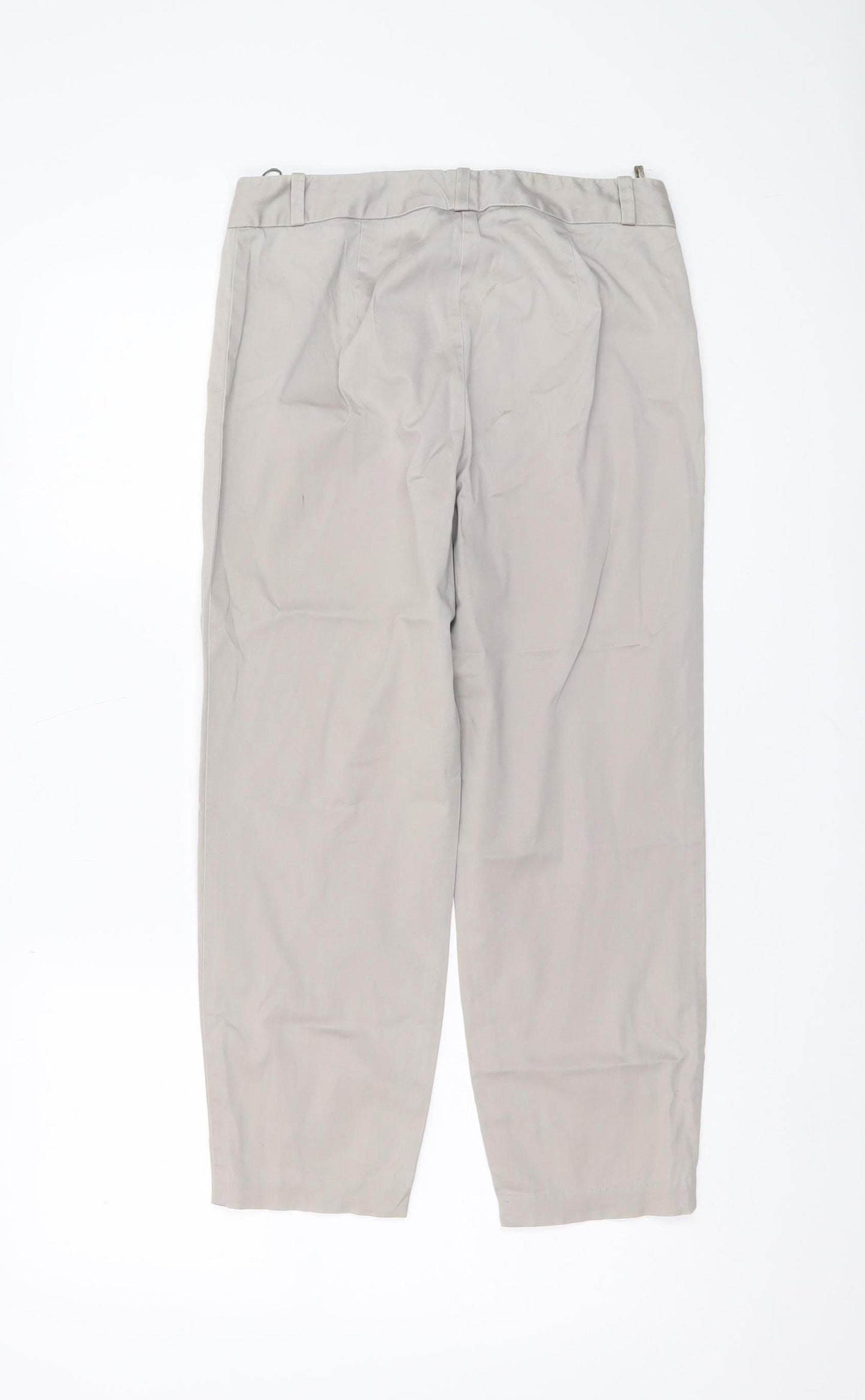Marks and Spencer Women's Beige Chino Trousers Size 8