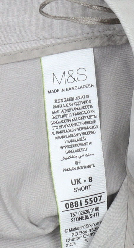 Marks and Spencer Women's Beige Chino Trousers Size 8