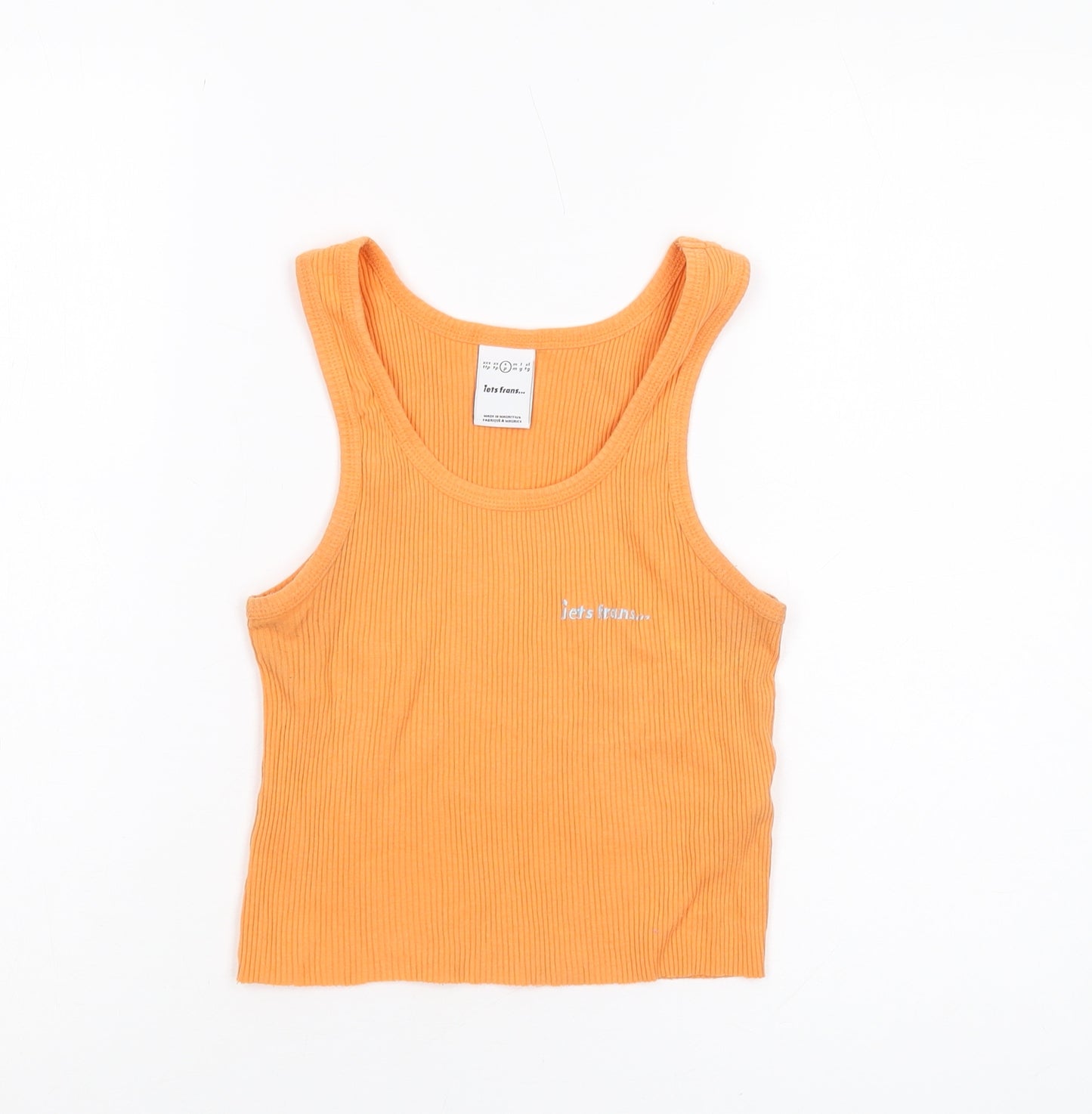 iets frans Cropped Orange Tank - Unisex Size S
