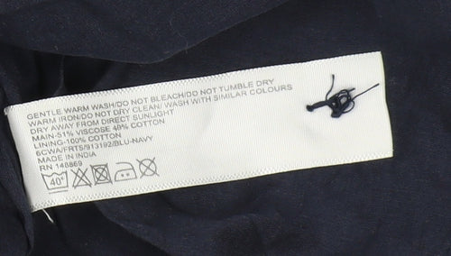 FatFace Women's Blue Pleated Skirt Size 8