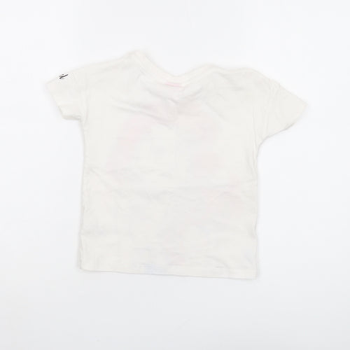 Disney Girls White Little Mermaid T-Shirt, 4 Years, Cotton