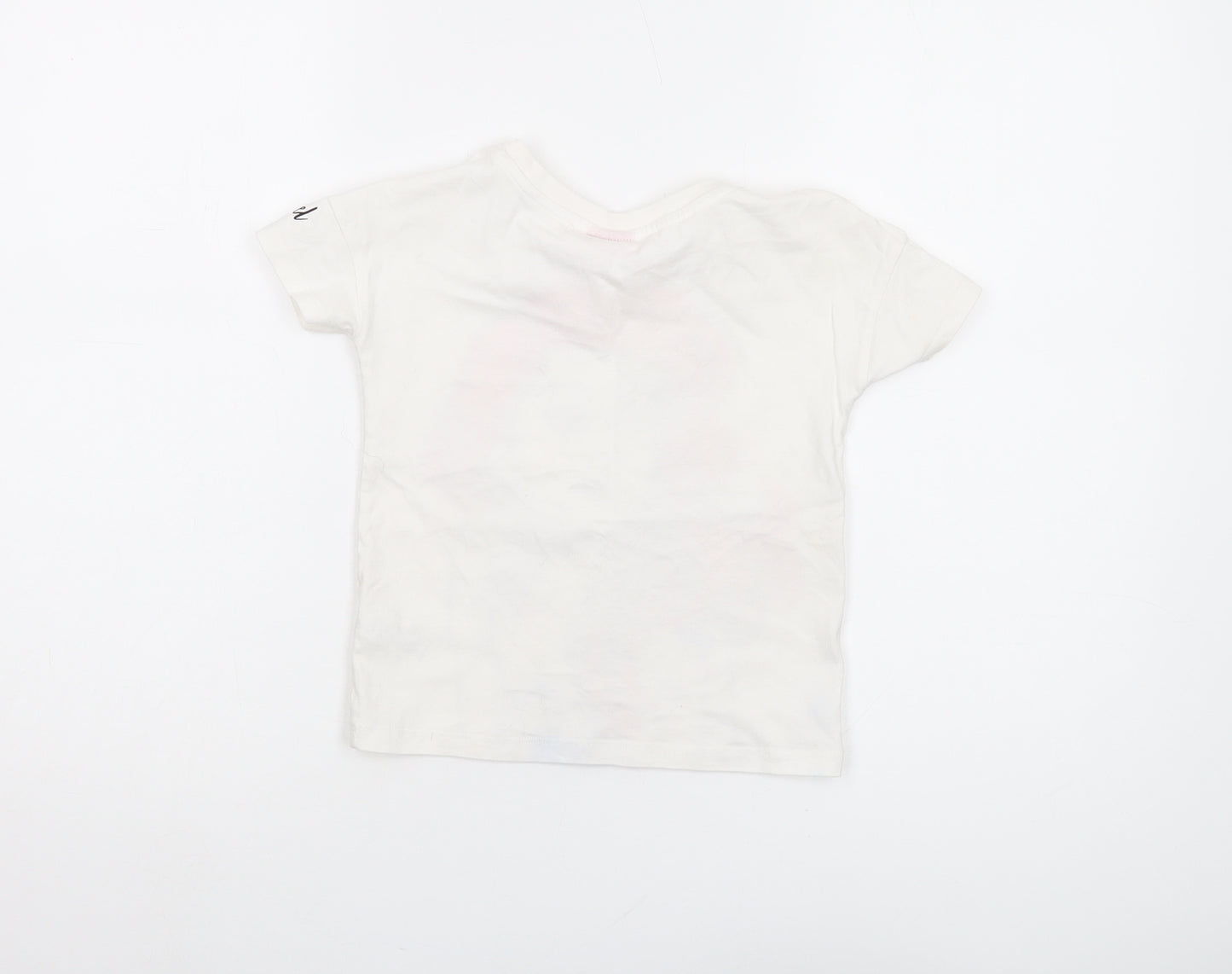 Disney Girls White Little Mermaid T-Shirt, 4 Years, Cotton