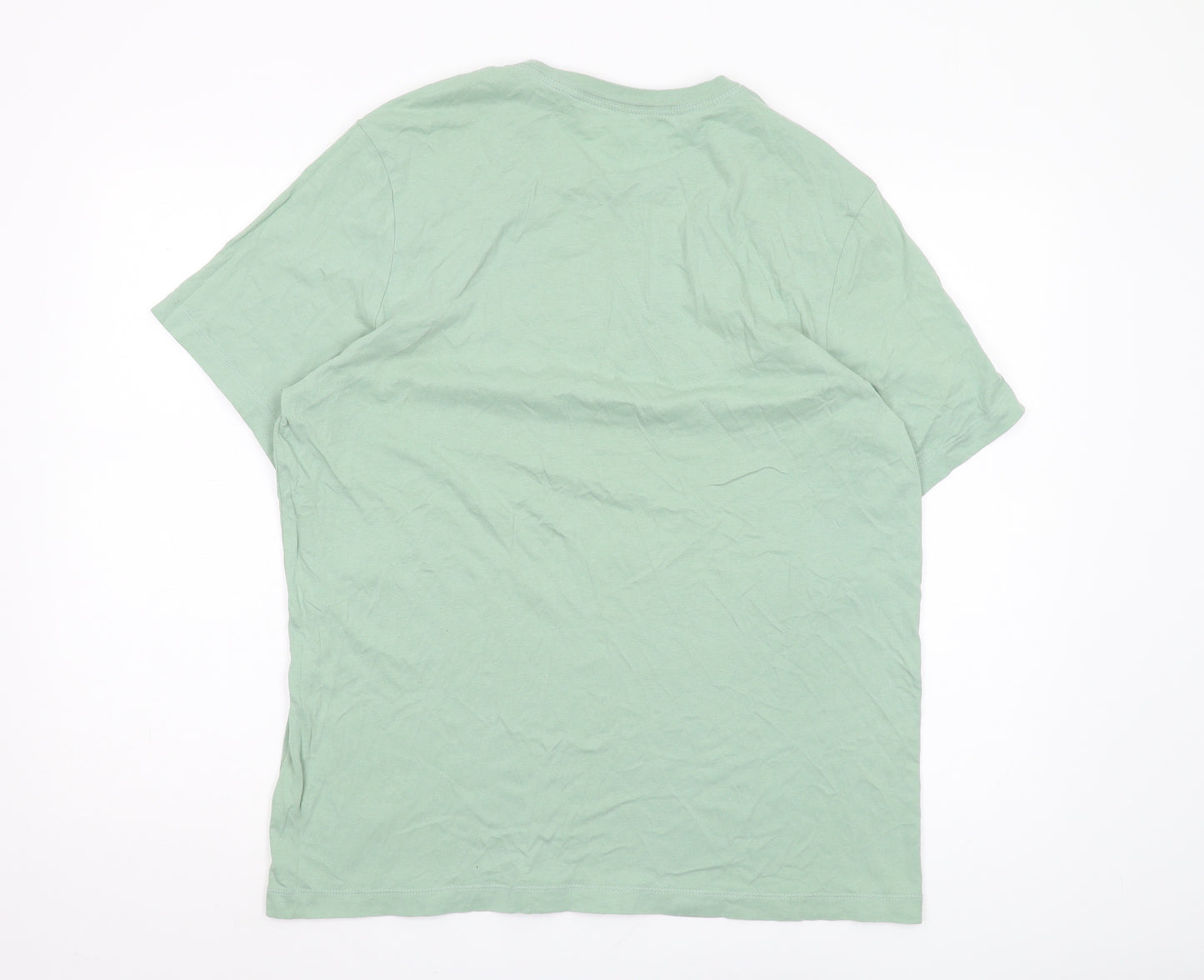 Nike Men's Green Sports T-Shirt, Size L, Logo Style