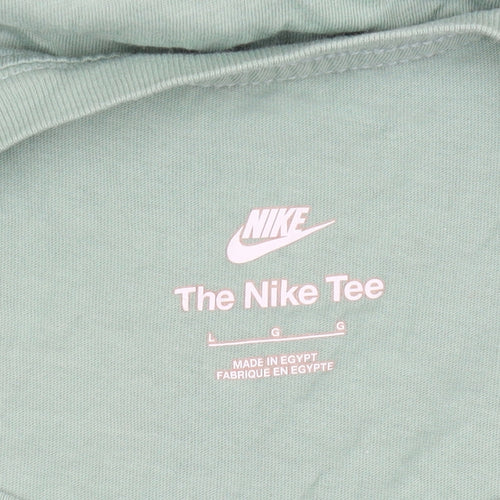 Nike Men's Green Sports T-Shirt, Size L, Logo Style
