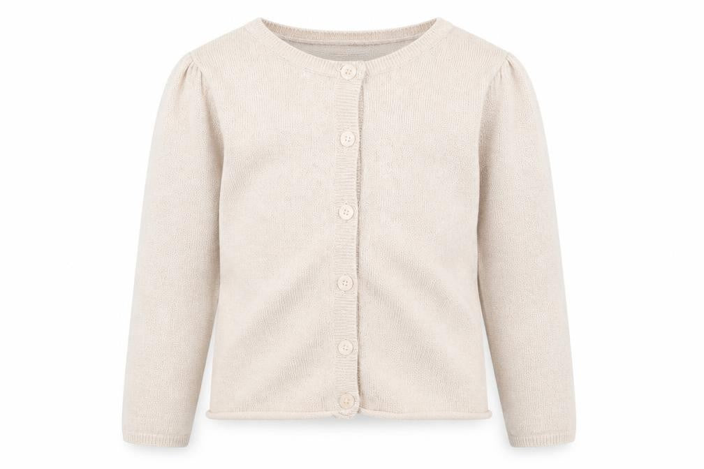 The Little White Company Girls Beige Cardigan, Size 2-3 Years