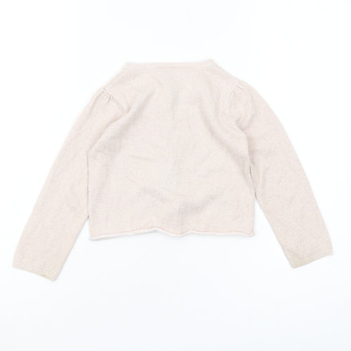 The Little White Company Girls Beige Cardigan, Size 2-3 Years