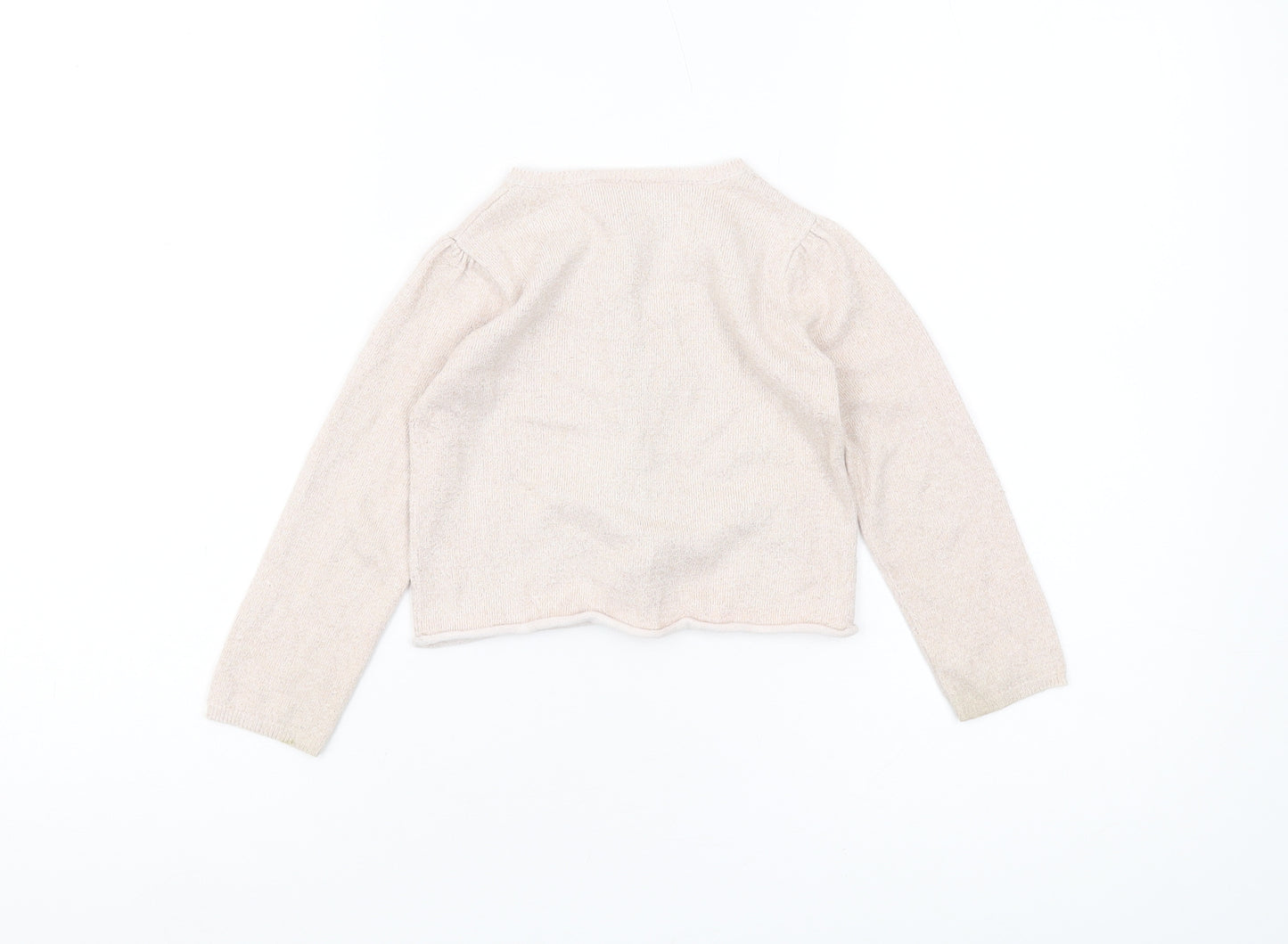 The Little White Company Girls Beige Cardigan, Size 2-3 Years