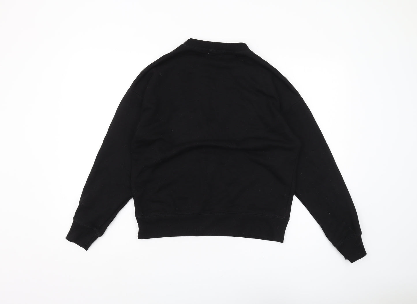 Pull&Bear Women's Black Pullover Sweatshirt S