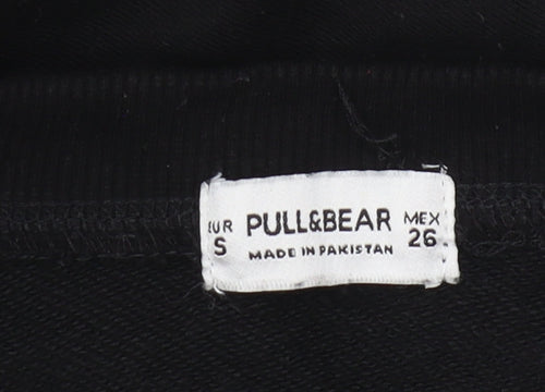 Pull&Bear Women's Black Pullover Sweatshirt S