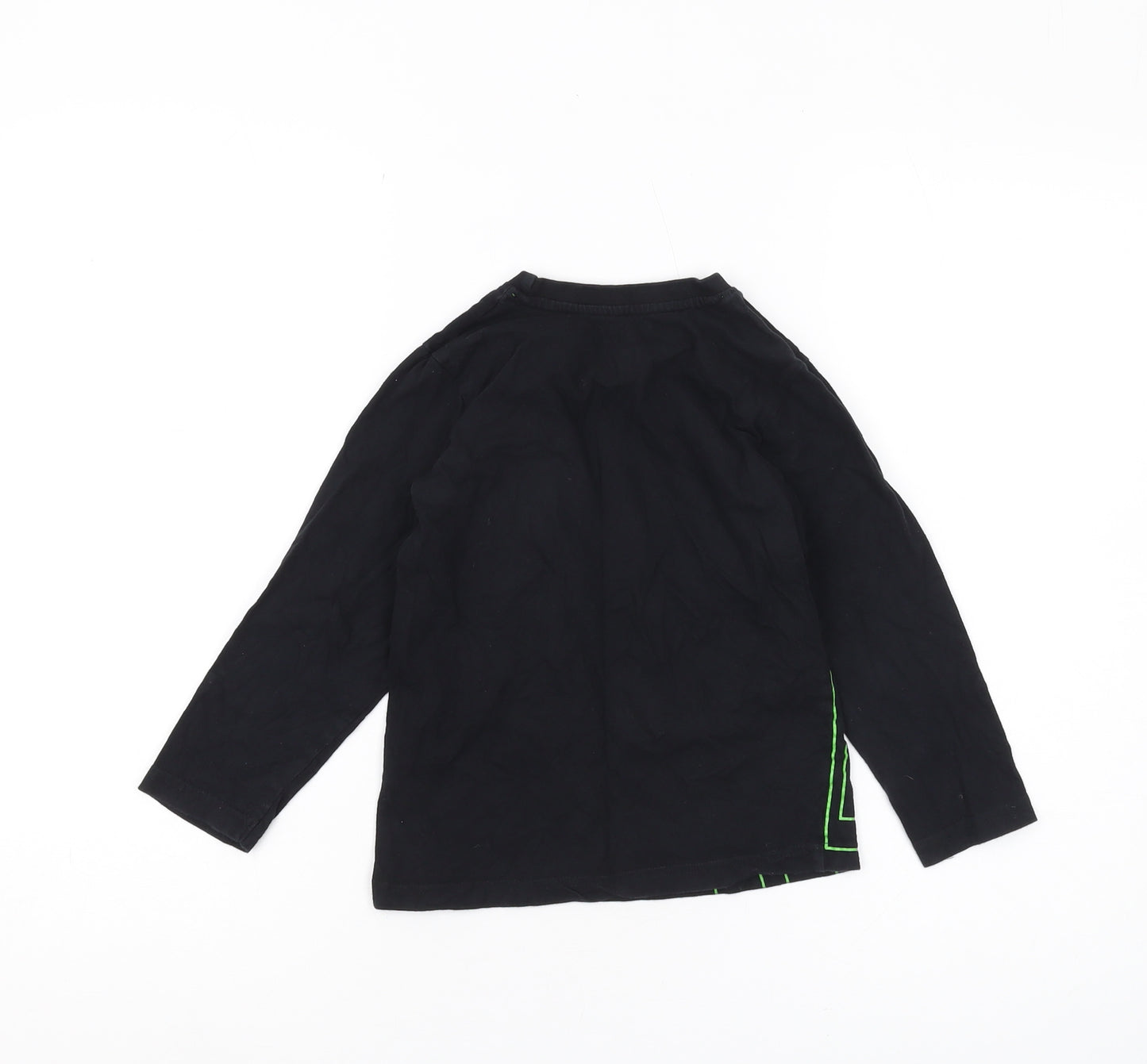 Matalan Boys Minecraft T-Shirt, Black, 7 Years, Long Sleeve