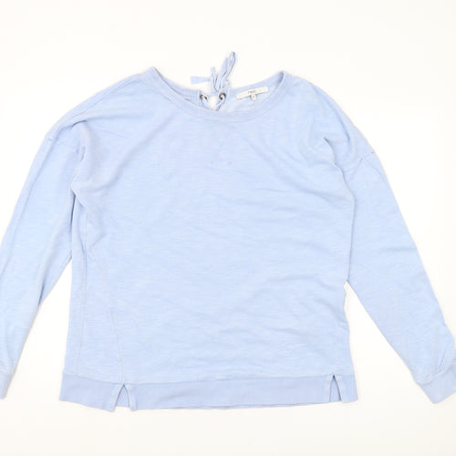 Next Women's Blue Pullover Sweatshirt Lace Up