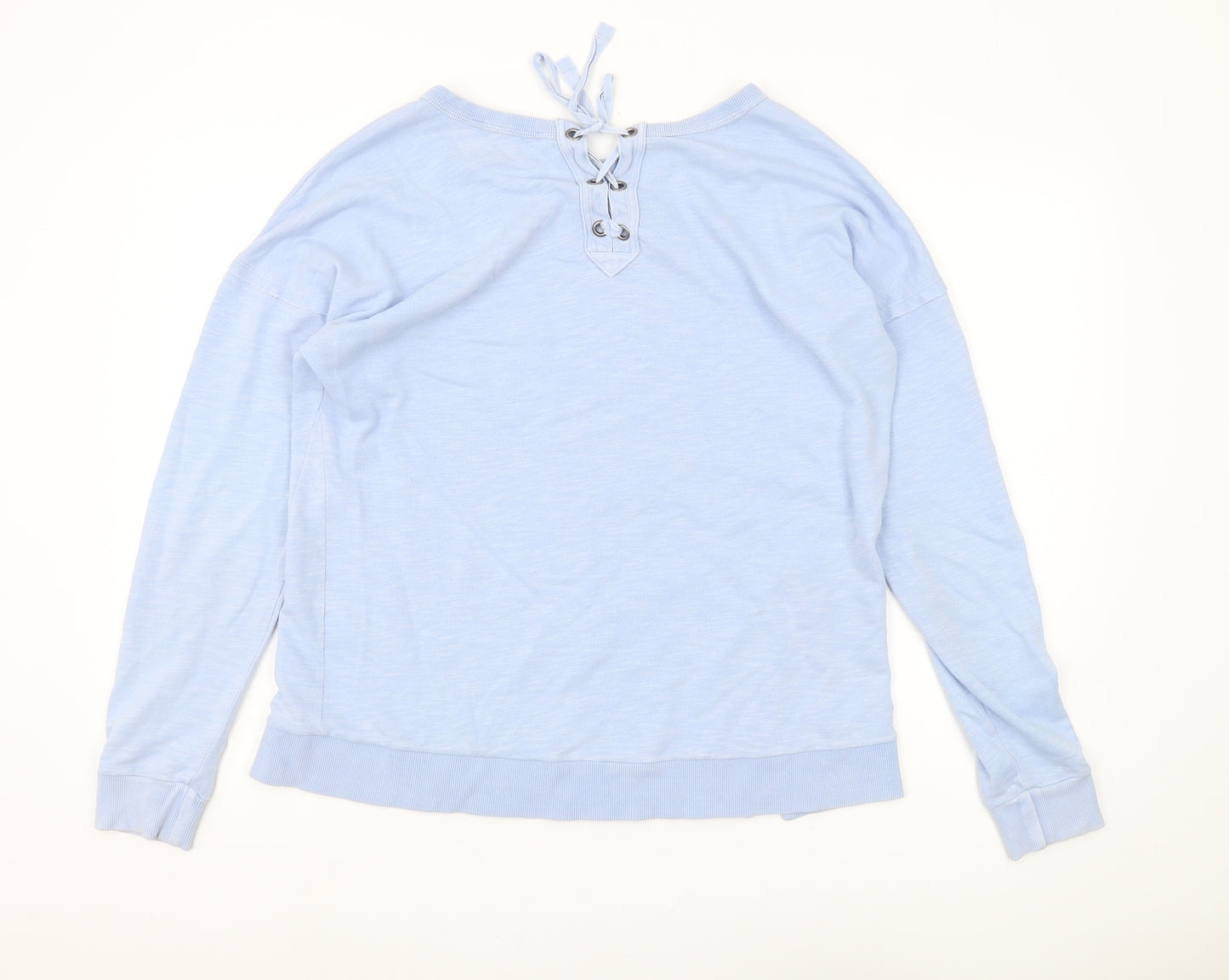 Next Women's Blue Pullover Sweatshirt Lace Up