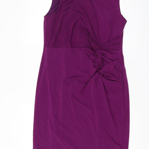 Planet Women's Purple Knee Length Sleeveless Sheath Dress