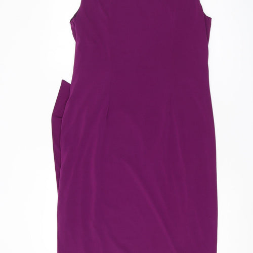 Planet Women's Purple Knee Length Sleeveless Sheath Dress