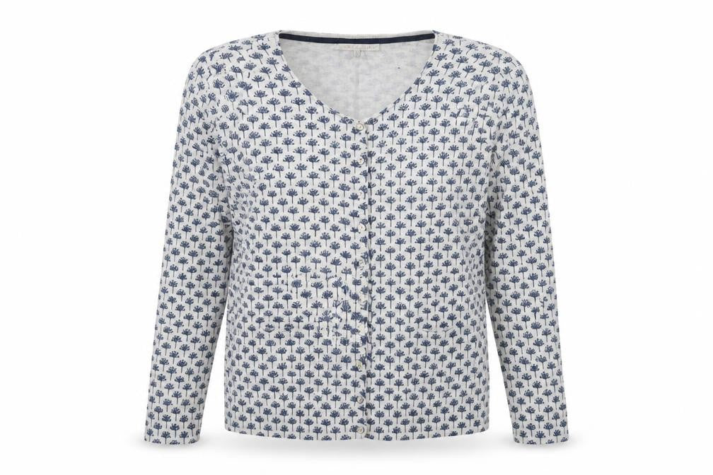 He Loves Me Women's Blue Floral Cardigan XL