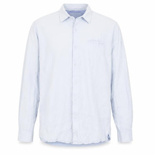 Racing Green Men's Blue Regular Fit Shirt, L, Casual Classic