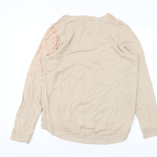 Oasis Women's Beige S Pullover Sweatshirt, Casual & Stylish