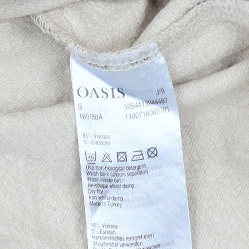 Oasis Women's Beige S Pullover Sweatshirt, Casual & Stylish
