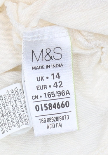 Marks and Spencer Women’s Ivory Crochet Camisole Top Size 14