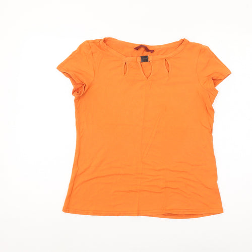 John Richmond Women's Orange T-Shirt, Size 14, Spring Style