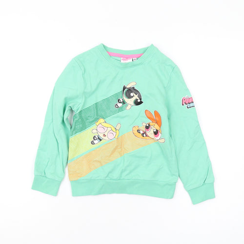 The Powerpuff Girls Green Sweatshirt Girls 7 Years