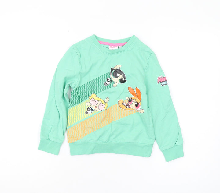 The Powerpuff Girls Green Sweatshirt Girls 7 Years