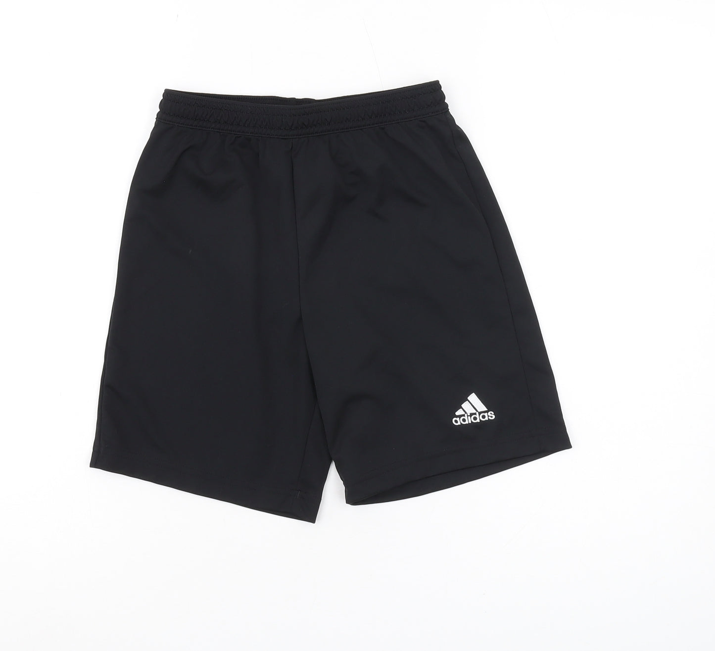 Adidas Boys Black Athletic Shorts, Size 12Y, Elastic Waist